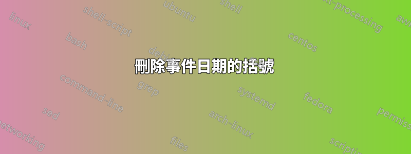 刪除事件日期的括號