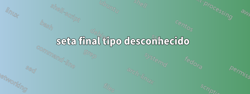 seta final tipo desconhecido