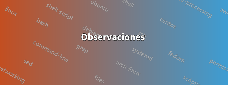 Observaciones