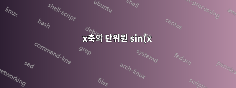 x축의 단위원 sin(x) 라디안