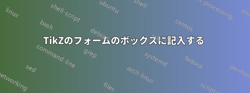 TikZのフォームのボックスに記入する