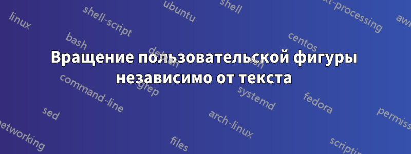 Вращение пользовательской фигуры независимо от текста