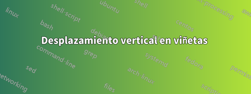 Desplazamiento vertical en viñetas