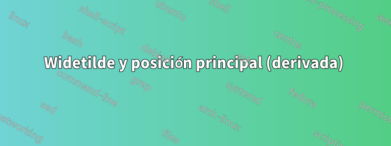 Widetilde y posición principal (derivada)