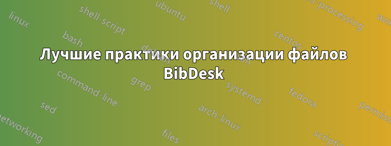 Лучшие практики организации файлов BibDesk