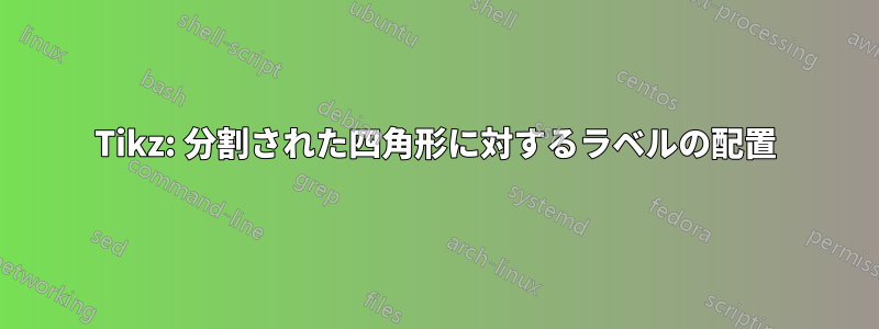 Tikz: 分割された四角形に対するラベルの配置