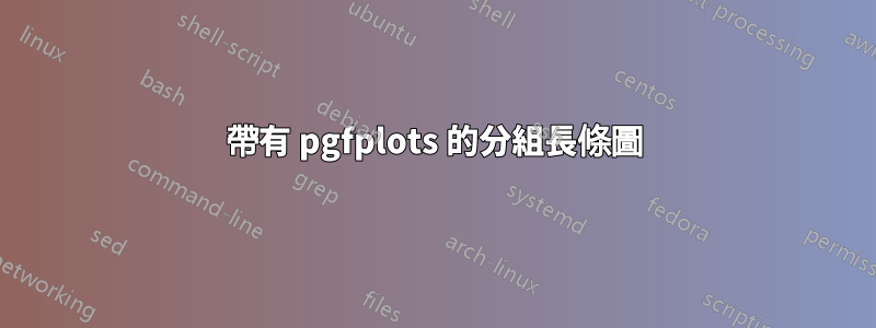 帶有 pgfplots 的分組長條圖