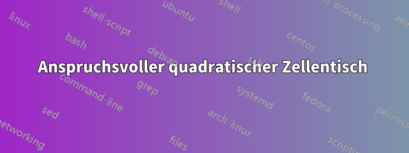 Anspruchsvoller quadratischer Zellentisch