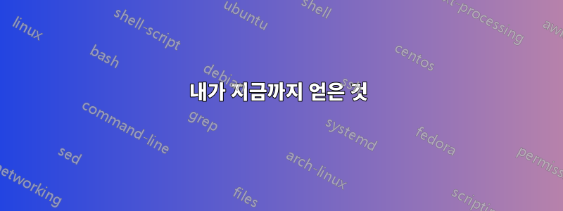내가 지금까지 얻은 것