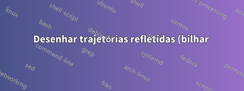 Desenhar trajetórias refletidas (bilhar)