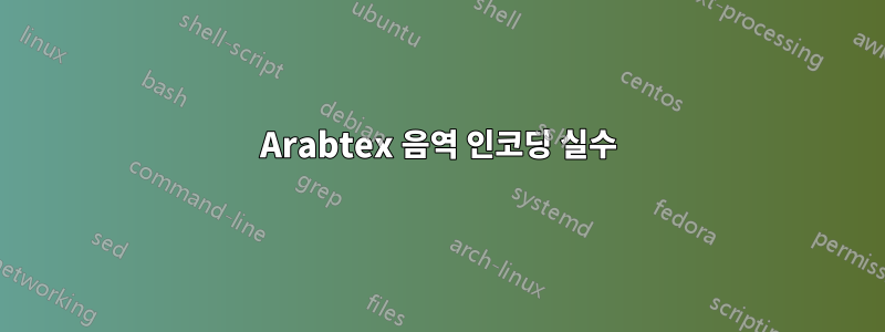 Arabtex 음역 인코딩 실수