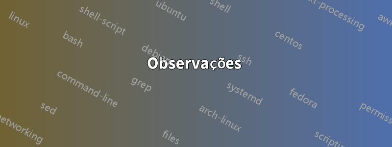 Observações