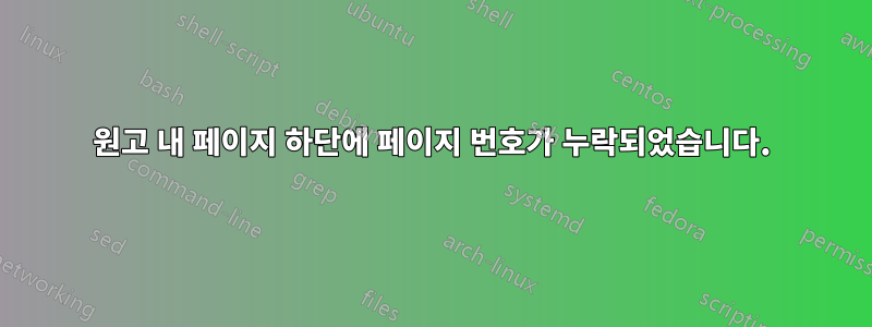 원고 내 페이지 하단에 페이지 번호가 누락되었습니다.