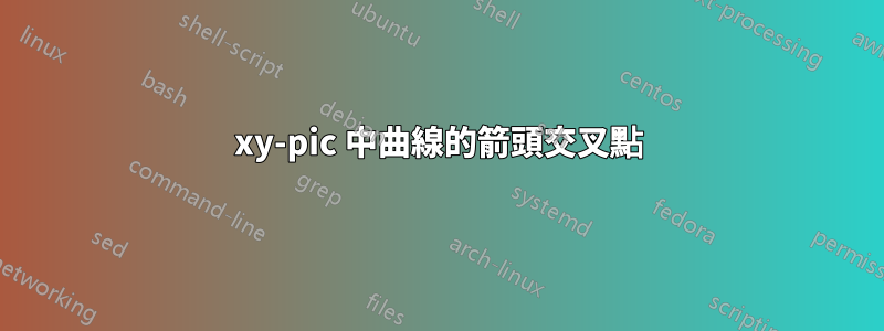 xy-pic 中曲線的箭頭交叉點
