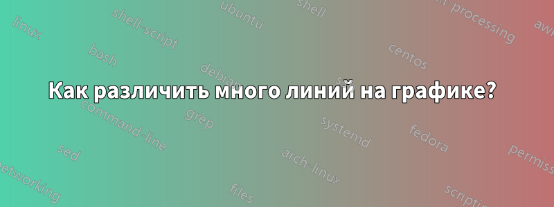 Как различить много линий на графике? 