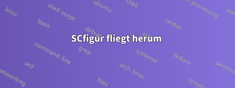 SCfigur fliegt herum