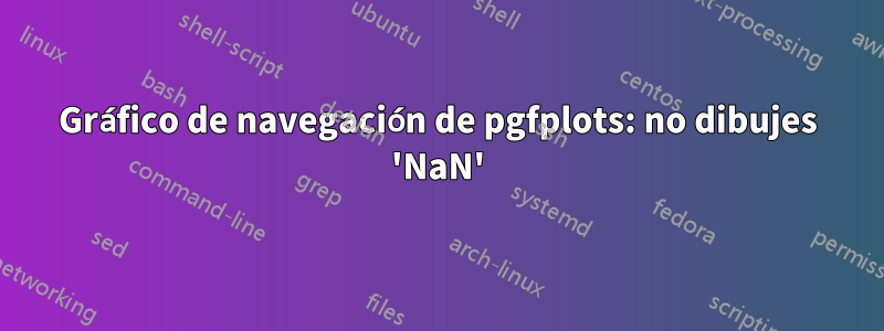 Gráfico de navegación de pgfplots: no dibujes 'NaN'