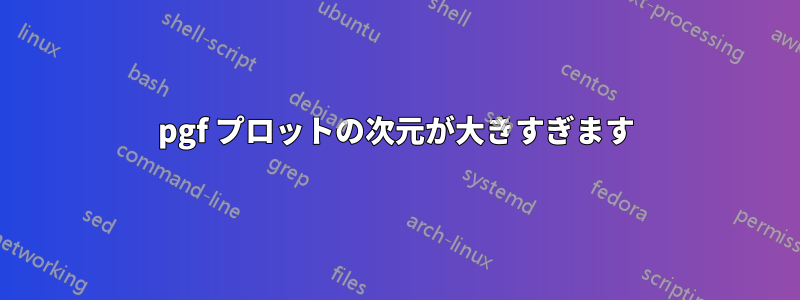 pgf プロットの次元が大きすぎます