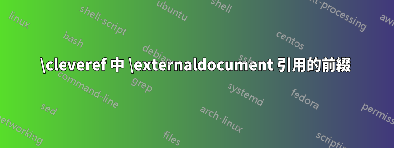 \cleveref 中 \externaldocument 引用的前綴