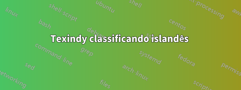 Texindy classificando islandês