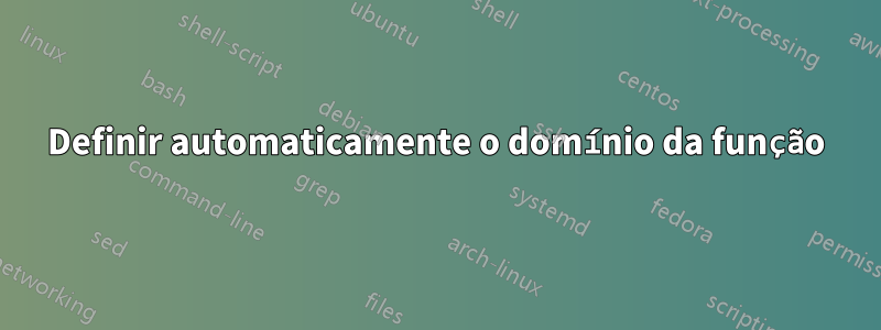 Definir automaticamente o domínio da função