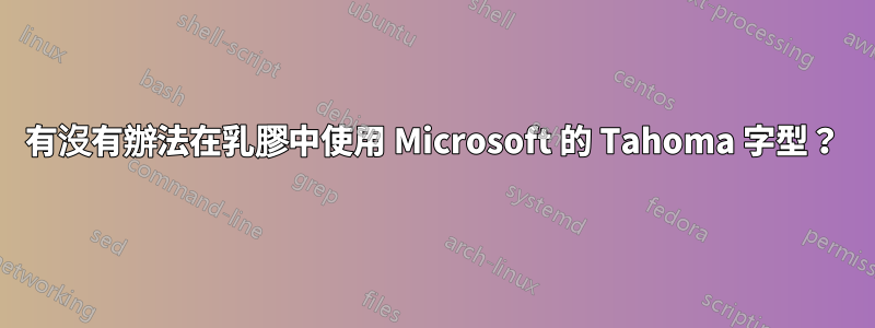 有沒有辦法在乳膠中使用 Microsoft 的 Tahoma 字型？