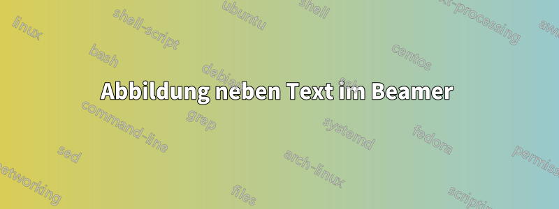 Abbildung neben Text im Beamer