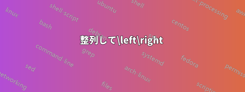 整列して\left\right