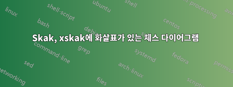 Skak, xskak에 화살표가 있는 체스 다이어그램