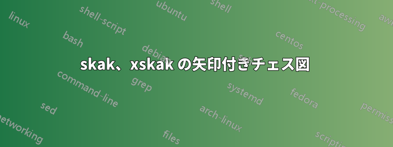 skak、xskak の矢印付きチェス図