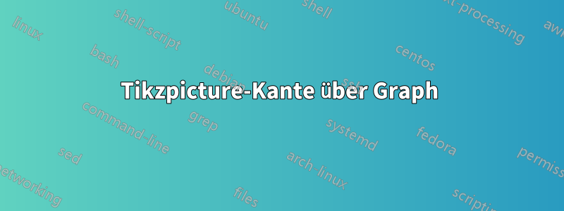 Tikzpicture-Kante über Graph