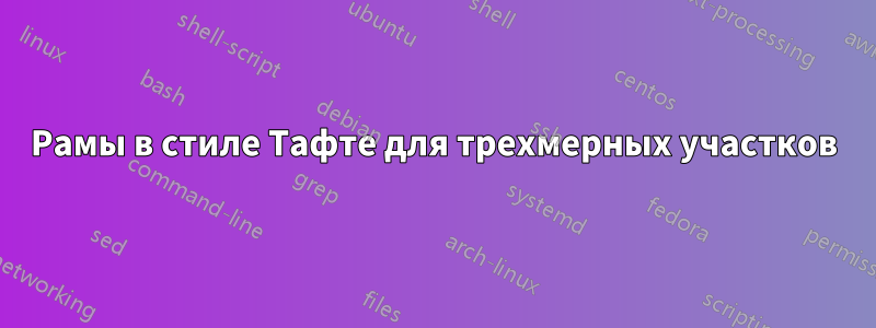 Рамы в стиле Тафте для трехмерных участков