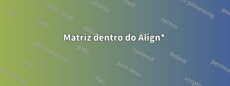 Matriz dentro do Align*