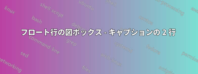 フロート行の図ボックス - キャプションの 2 行