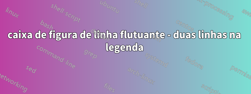 caixa de figura de linha flutuante - duas linhas na legenda