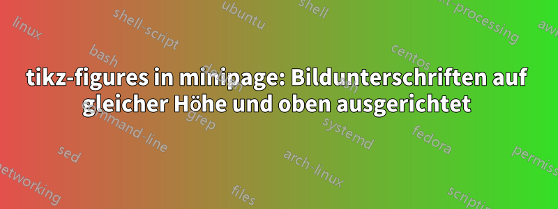 tikz-figures in minipage: Bildunterschriften auf gleicher Höhe und oben ausgerichtet