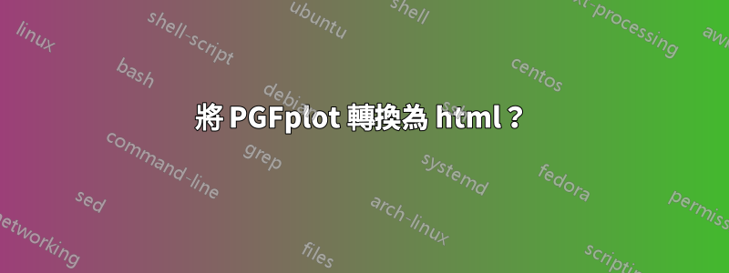 將 PGFplot 轉換為 html？