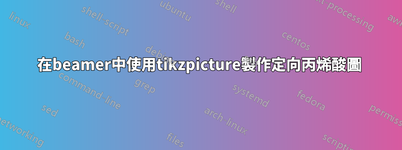 在beamer中使用tikzpicture製作定向丙烯酸圖