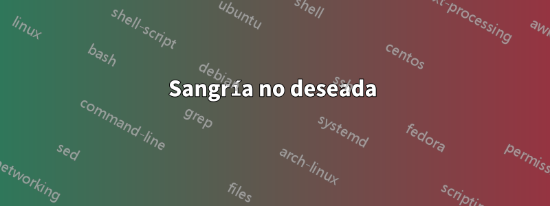 Sangría no deseada