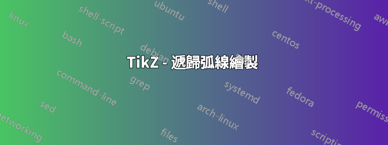 TikZ - 遞歸弧線繪製