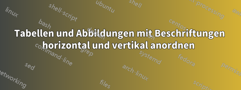 Tabellen und Abbildungen mit Beschriftungen horizontal und vertikal anordnen 