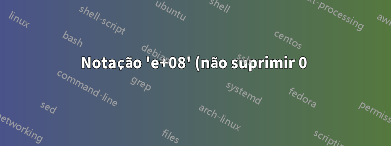 Notação 'e+08' (não suprimir 0) em colunas com especificador S