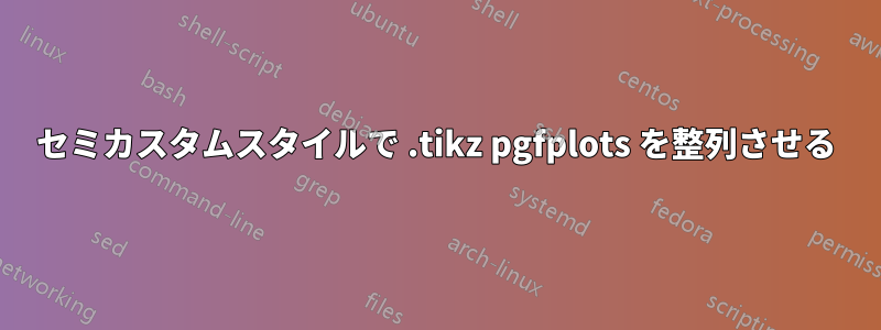 セミカスタムスタイルで .tikz pgfplots を整列させる