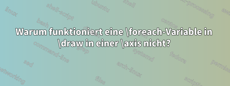 Warum funktioniert eine \foreach-Variable in \draw in einer \axis nicht?