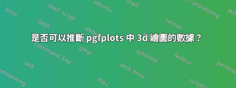 是否可以推斷 pgfplots 中 3d 繪圖的數據？