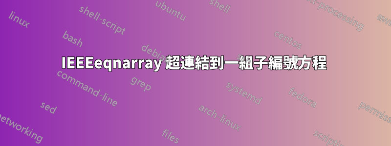 IEEEeqnarray 超連結到一組子編號方程