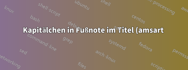 Kapitälchen in Fußnote im Titel (amsart)