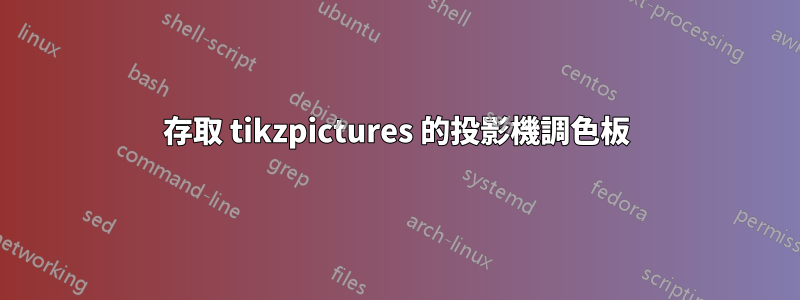 存取 tikzpictures 的投影機調色板