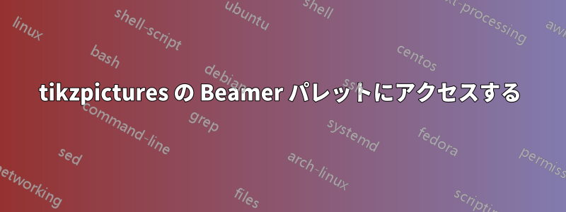 tikzpictures の Beamer パレットにアクセスする