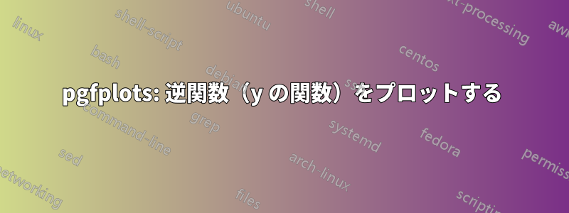 pgfplots: 逆関数（y の関数）をプロットする